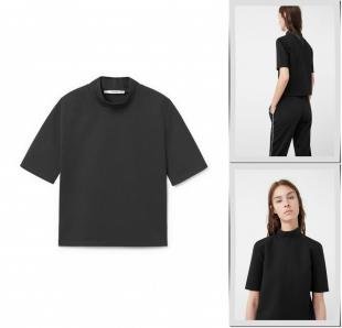 Черные футболки, футболка mango, осень-зима 2016/2017
